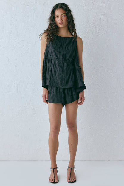 Indi Top Crinkle Black