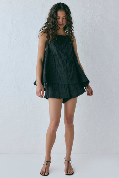 Indi Top Crinkle Black