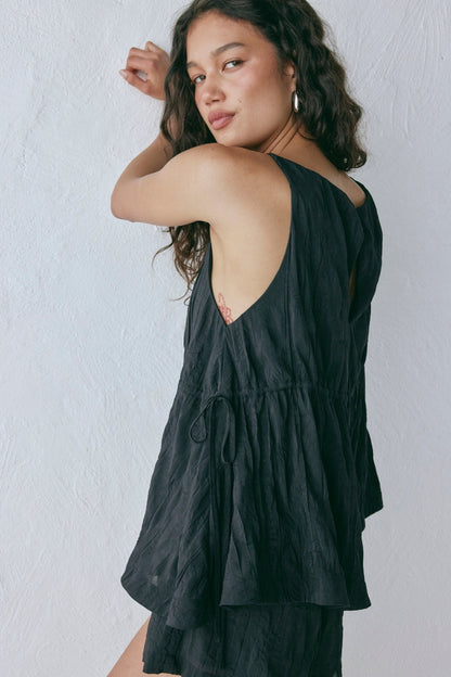Indi Top Crinkle Black