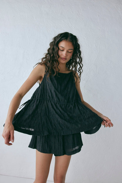 Indi Top Crinkle Black