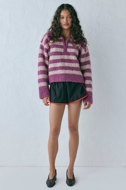 Deana Knit Jumper Purple Stripe