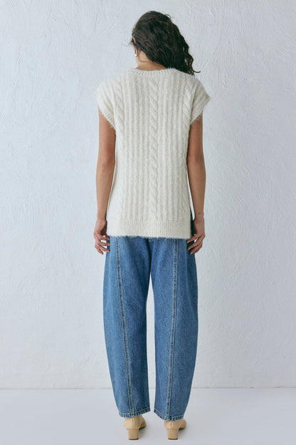 Zita Knit Vest Cream