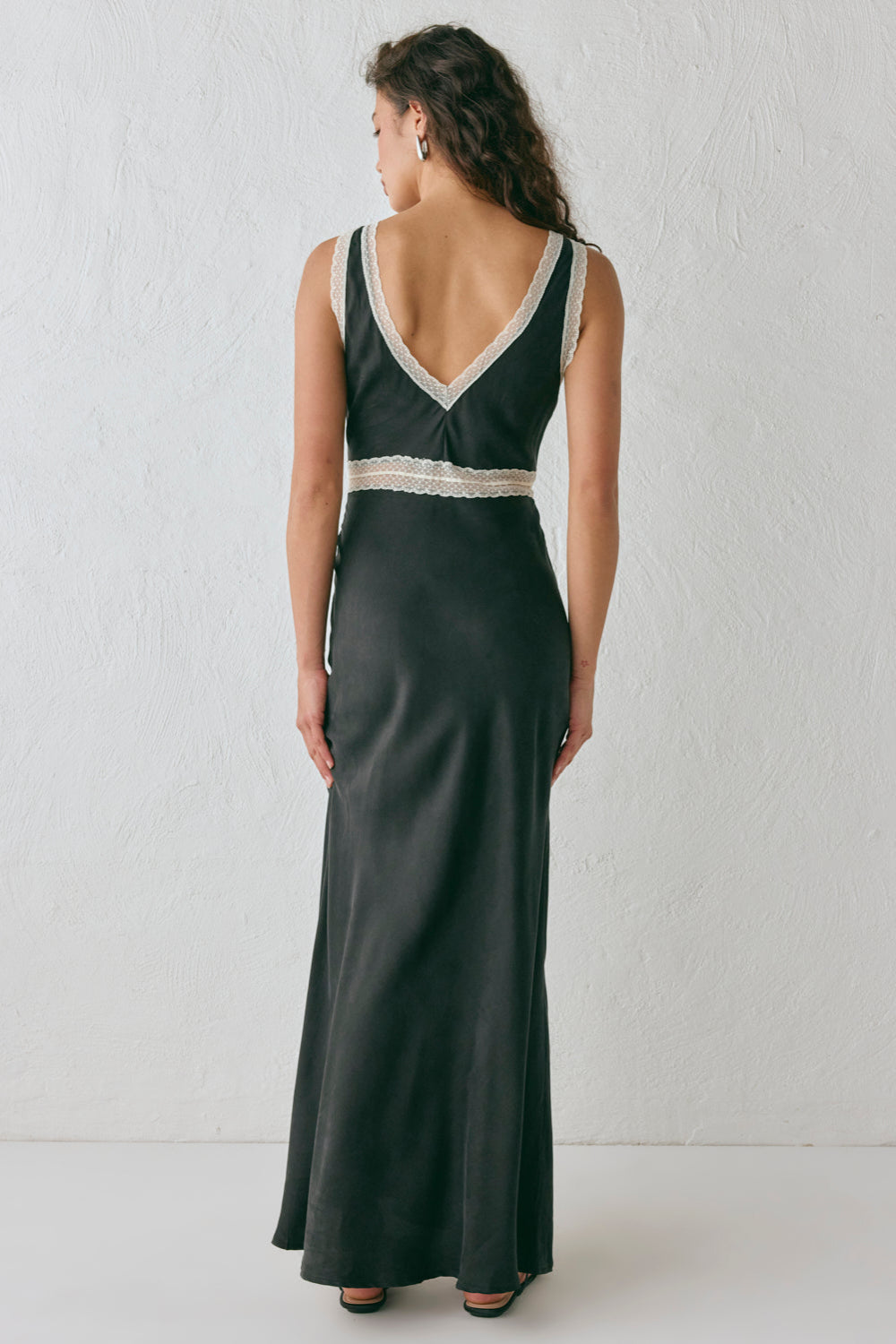 Meet Me On The Dance Floor Bias Cut Maxi Dress Black