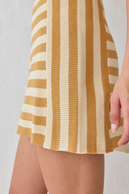 Meet Me In Capri Knit Mini Dress Tan