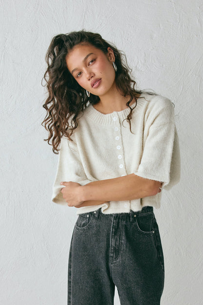 Hailey Knit Cardigan Oyster