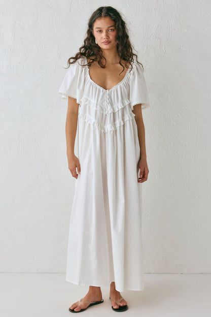 La Prairie Smock Midi Dress White