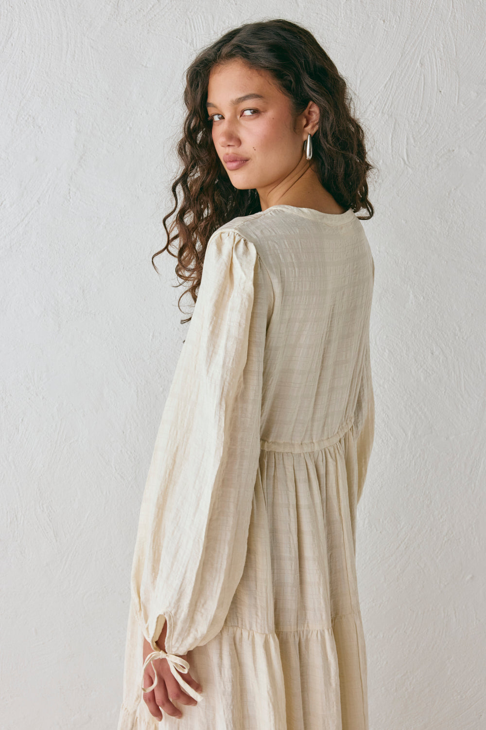 Dreaming Of Travel Midi Dress Natural