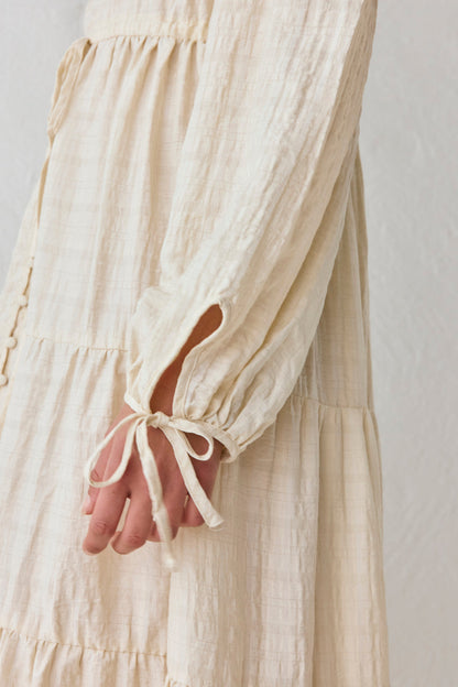 Dreaming Of Travel Midi Dress Natural