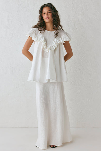 Viola Linen Tunic White