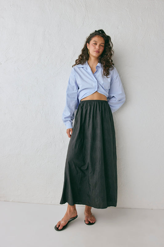Solara Midi Skirt Black