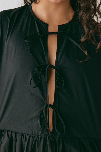 Naomi Smock Maxi Dress Black