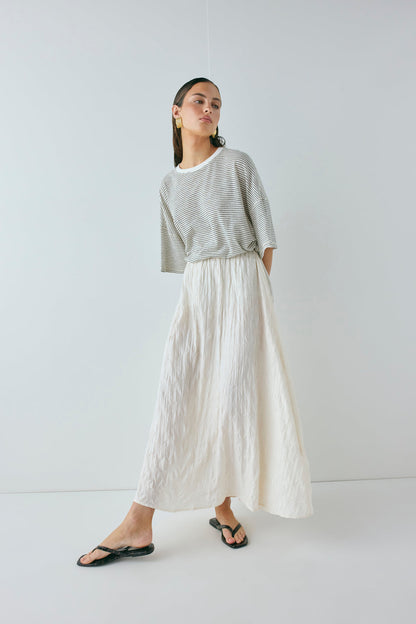 Solara Midi Skirt Cream