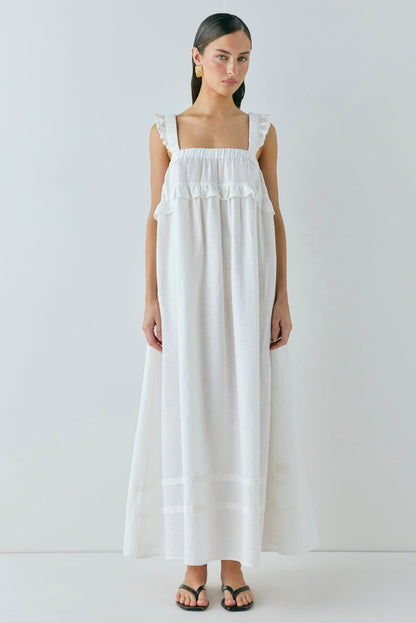 Curate & Create Smock Maxi Dress White