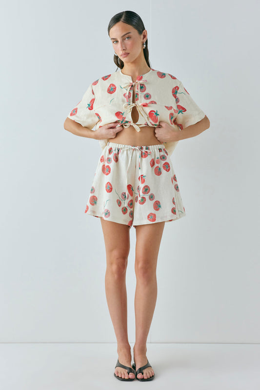 Annika Linen Shorts Roma