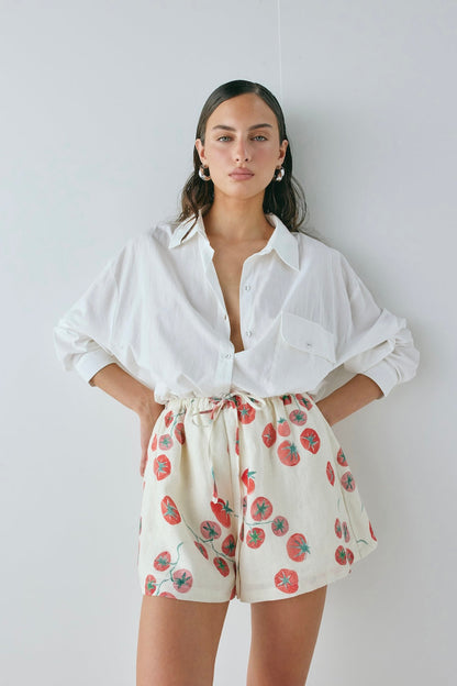 Annika Linen Shorts Roma