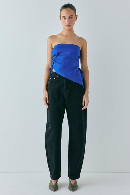 Sunrays Linen Top Royal Blue