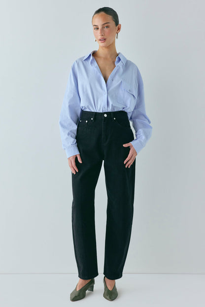 Lex Barrel Denim Jeans Black