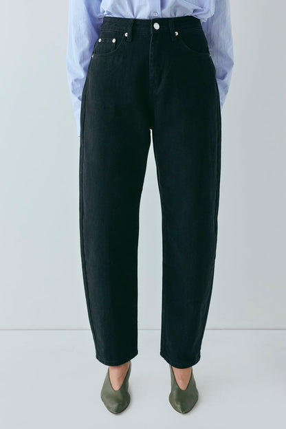 Lex Barrel Denim Jeans Black
