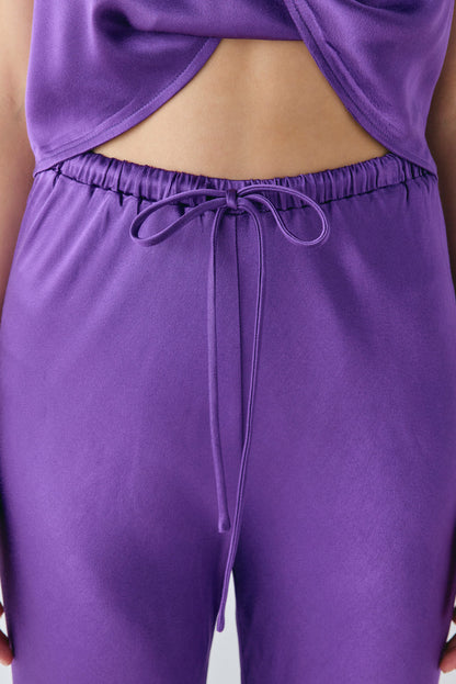 Rae Satin Pants Violet