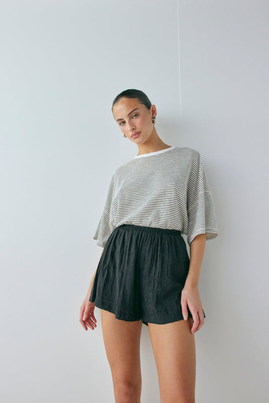 Annika Shorts Crinkle Black