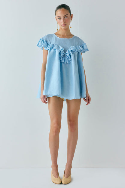 Viola Linen Tunic Sky