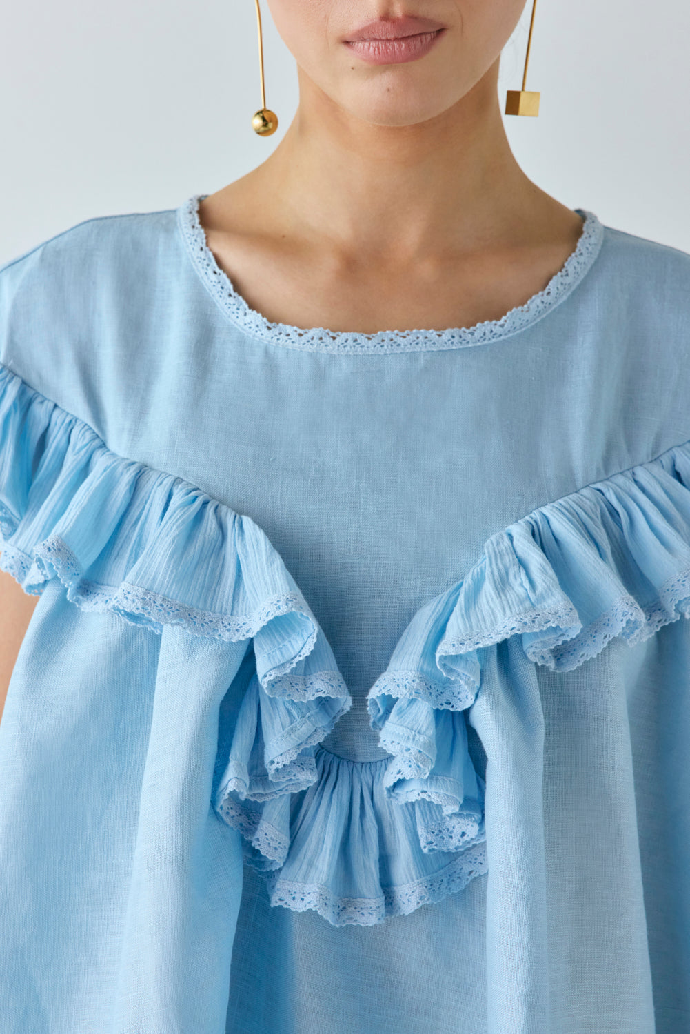 Viola Linen Tunic Sky