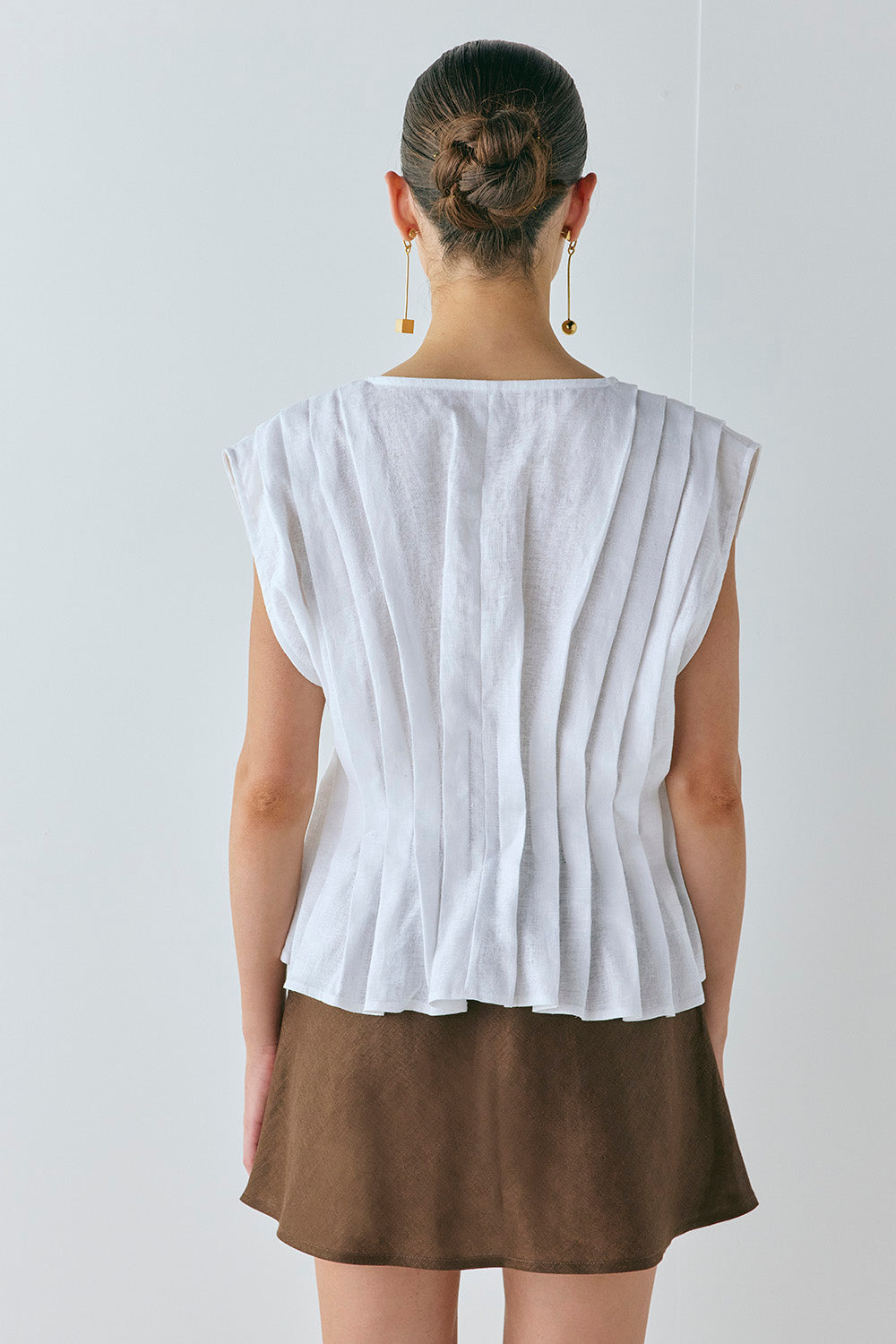 Blanca Linen Top White