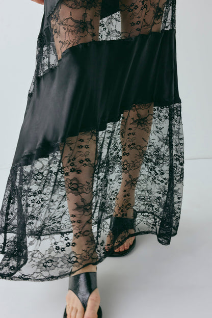 Dorit Lace Maxi Dress Black