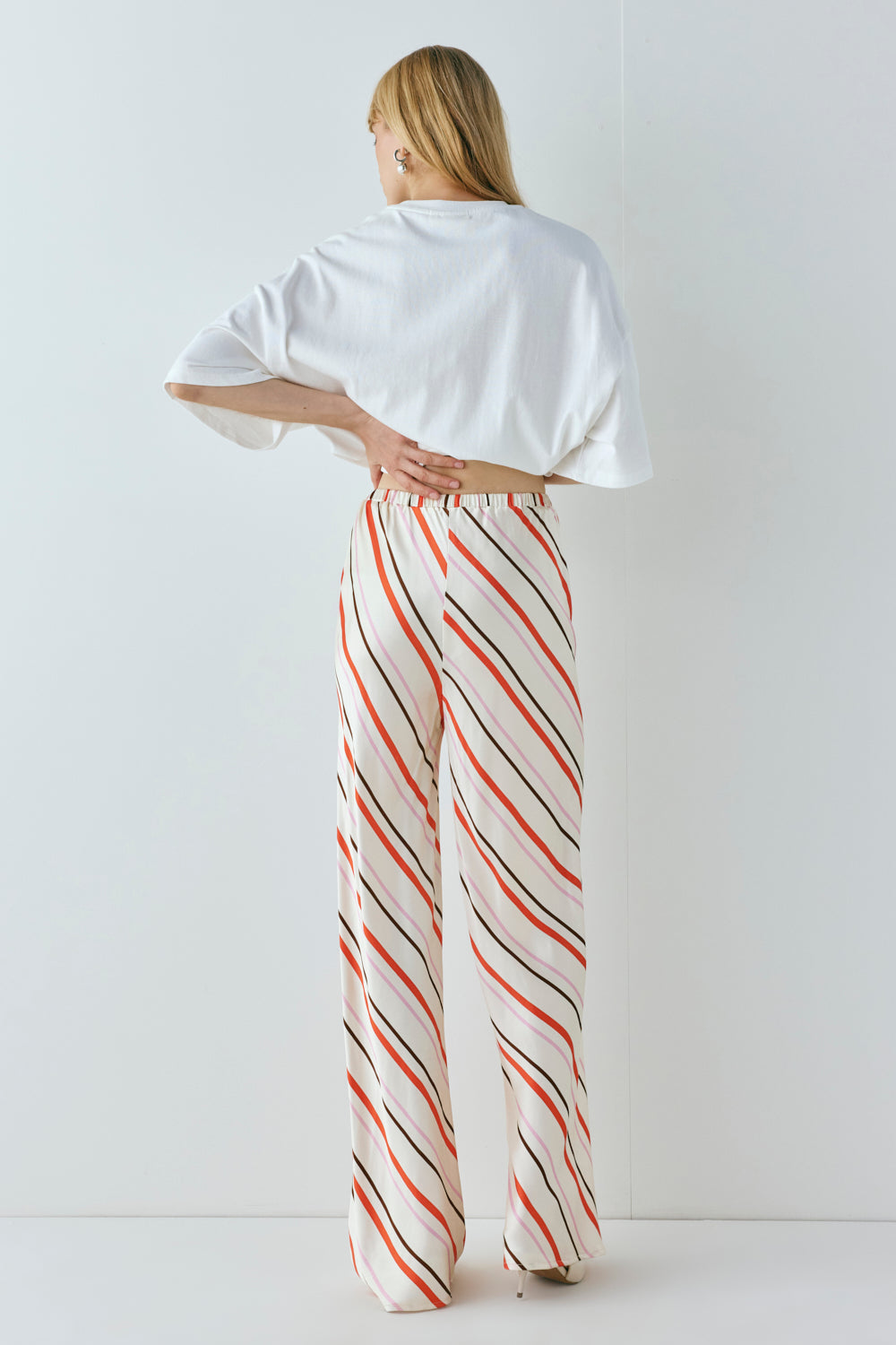 Remi Satin Pants Stripe