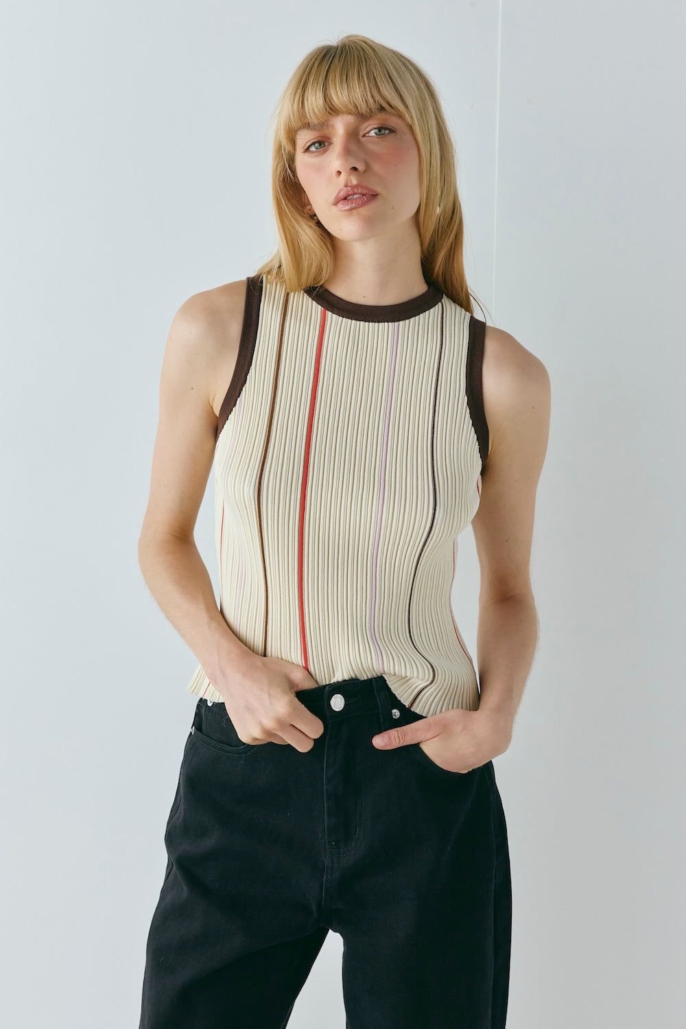 Frances Knit Top Stripe
