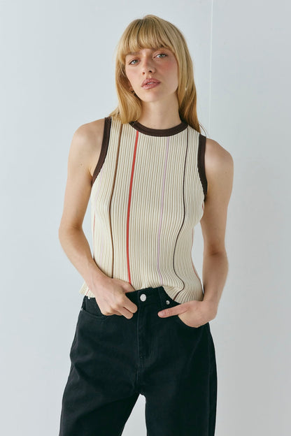 Frances Knit Top Stripe