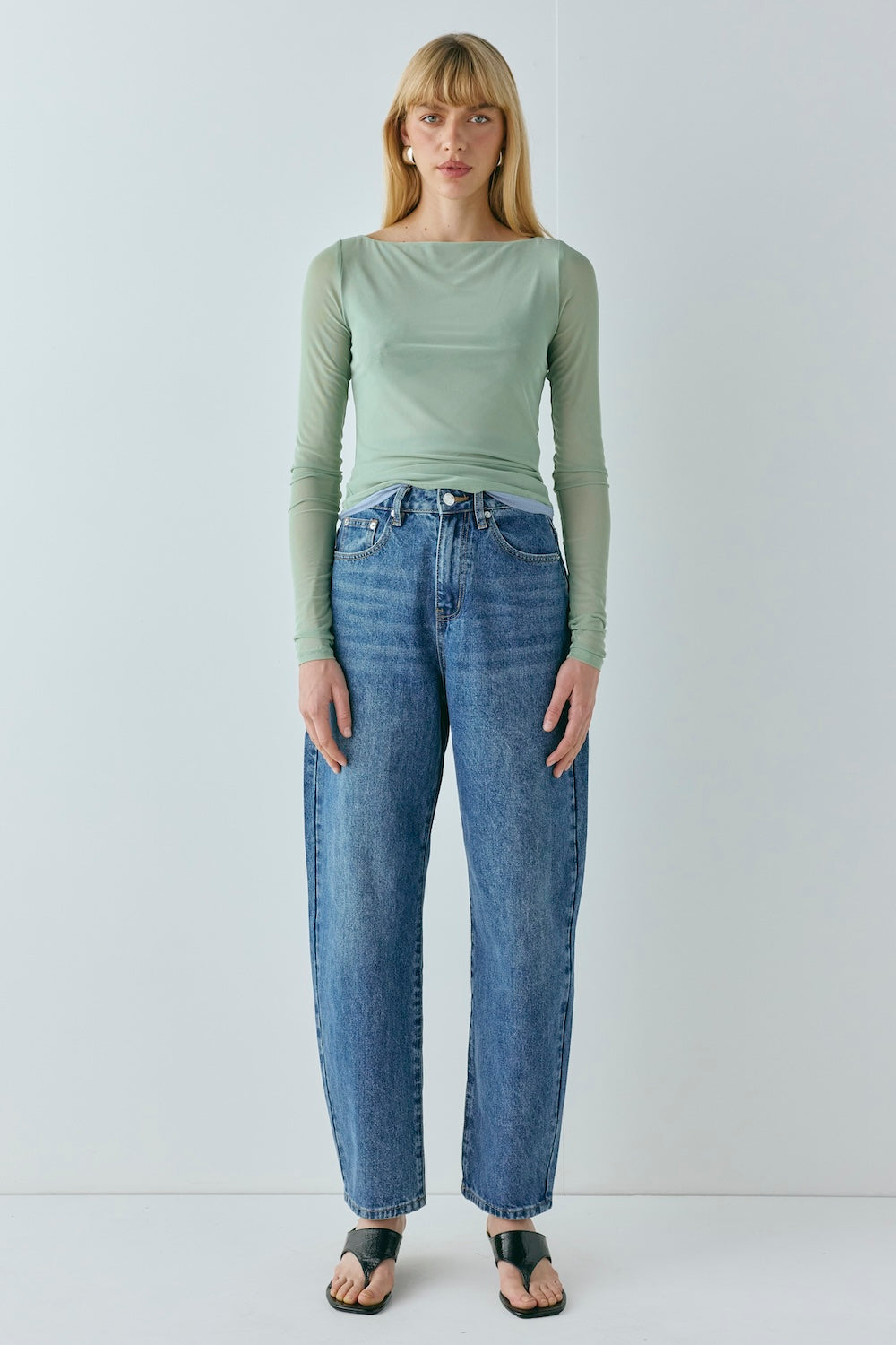 Lana Mesh Top Seafoam