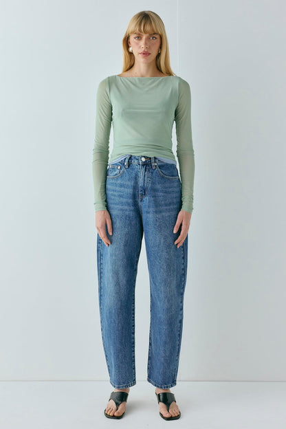 Lana Mesh Top Seafoam