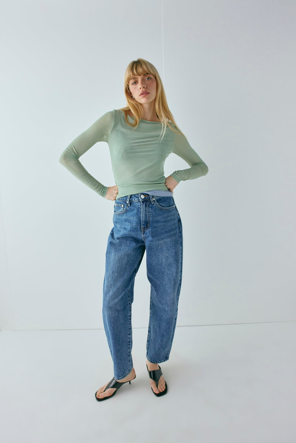 Lana Mesh Top Seafoam