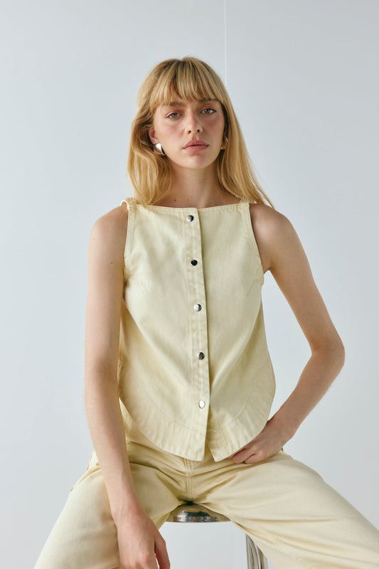 Drew Denim Top Butter