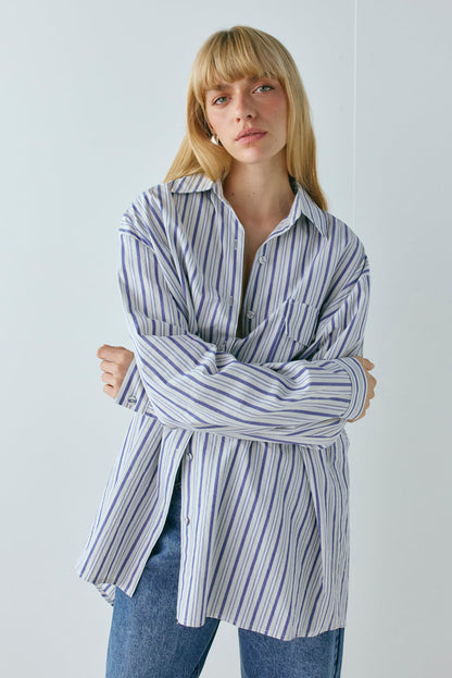 June Shirt Powder Stripe