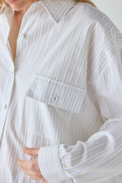 June Shirt Cream Stripe