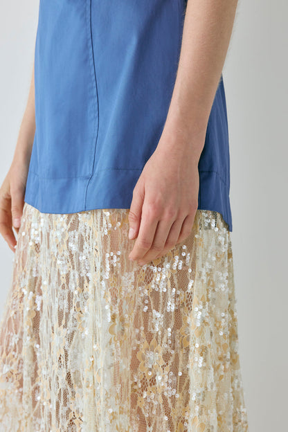 Robbie Sequin Maxi Dress Cobalt