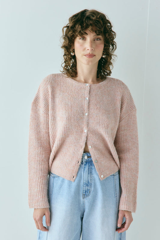 Sefa Knit Cardigan Baby Pink Marle