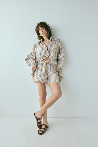 Annika Shorts Butter Stripe