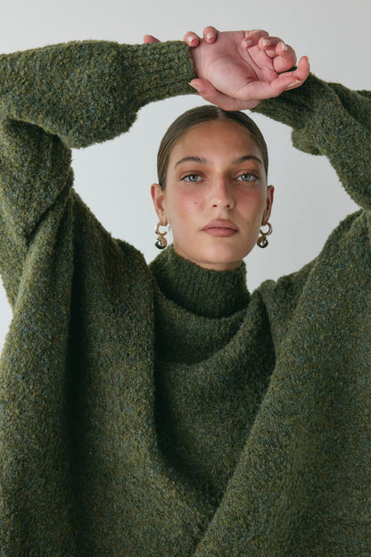 Yumi Knit Jumper Khaki