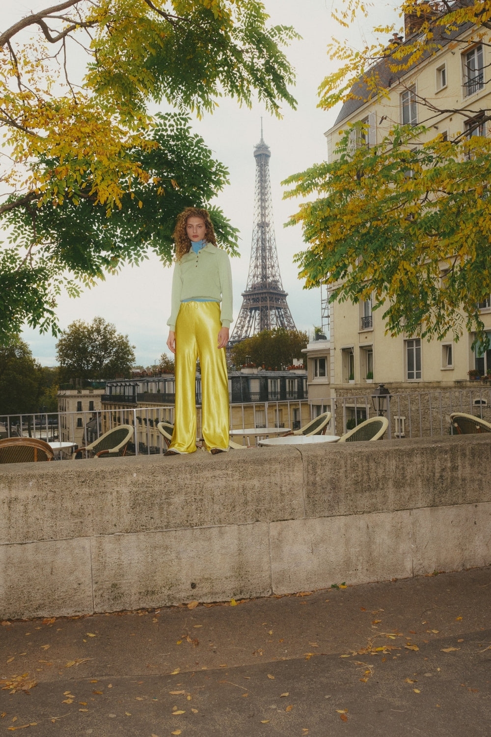Josefin Satin Pants Citrus