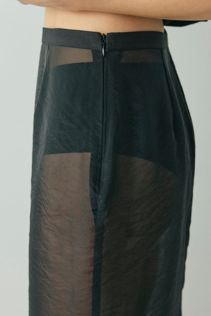 Devyn Sheer Midi Skirt Black