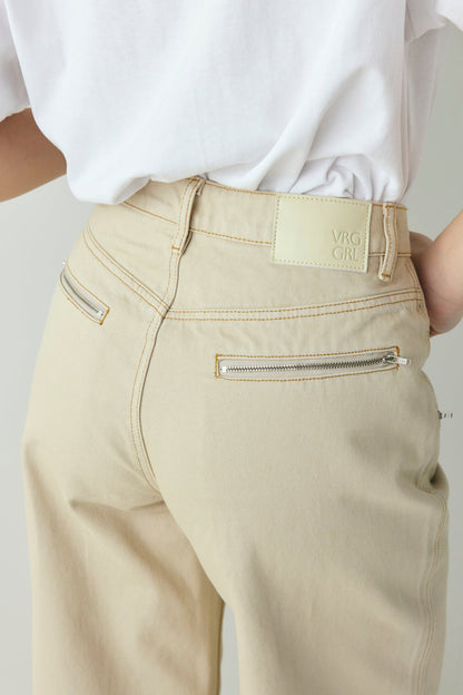 Zelma Denim Jeans Taupe