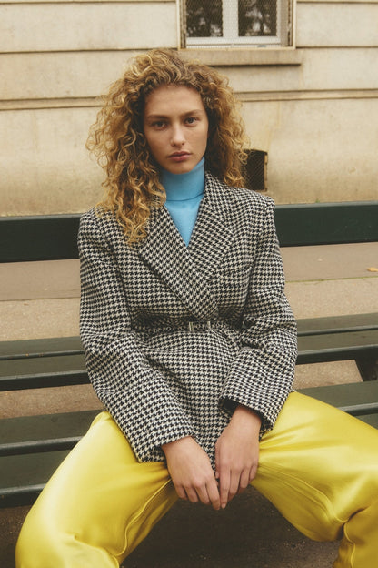 Yuja Wool Blazer Houndstooth