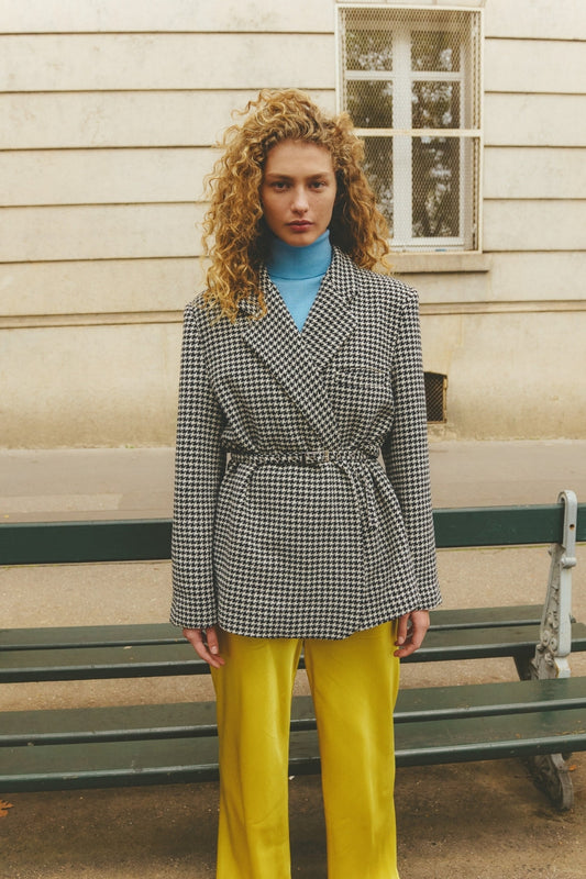 Yuja Wool Blazer Houndstooth